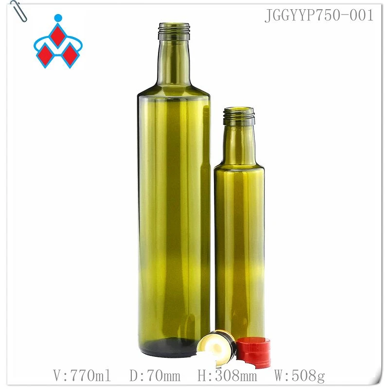 Bouteille en verre d’huile d’olive verte 750ml