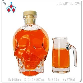 Bouteille en verre de vodka unique