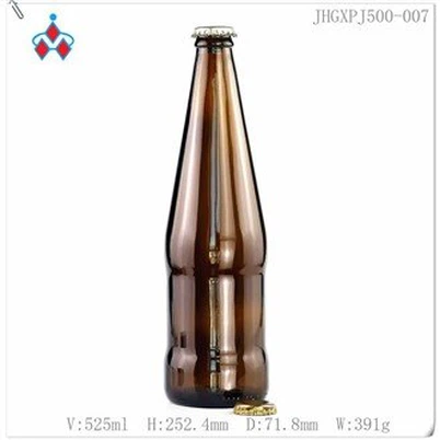 Bouteilles de bière en verre avec bouchon de couronne