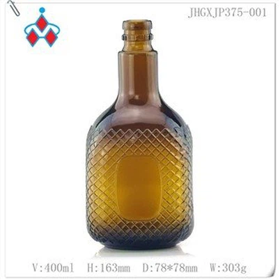 Bouteille de liqueur de verre brune