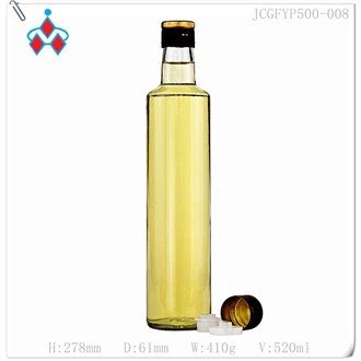 Bouteille en verre d’huile d’olive Recycler