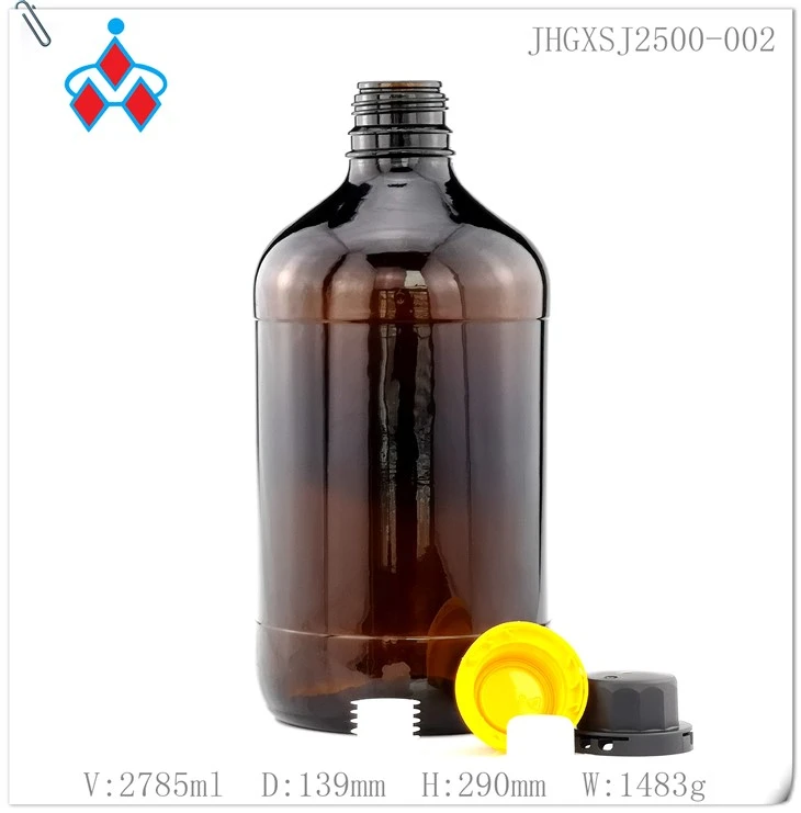 Bouteille en verre de réactif de 2500 ml