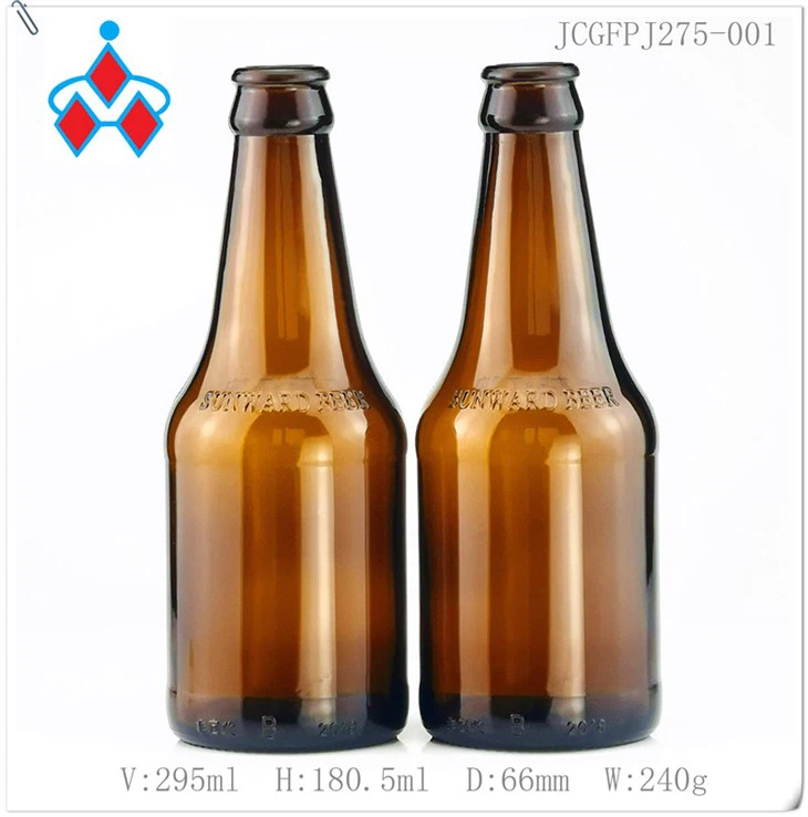 Bouteille en verre de bière ambrée de 275 ml