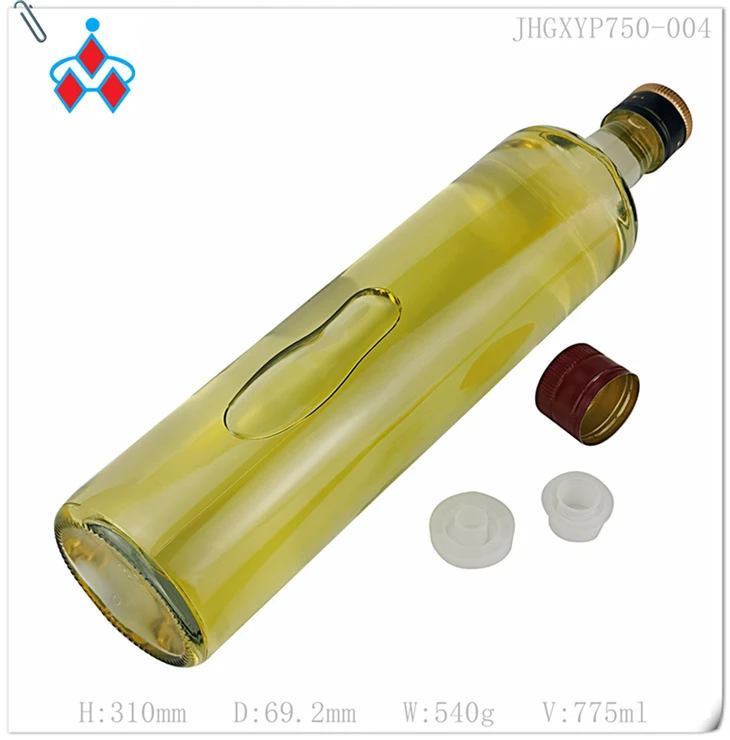 Round Clear Olive Oil Glass Bottle 750ml suppliers